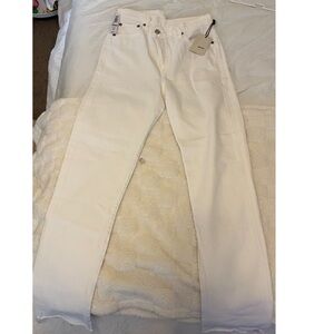 Agolde Women's Straight Leg Jeans in White
